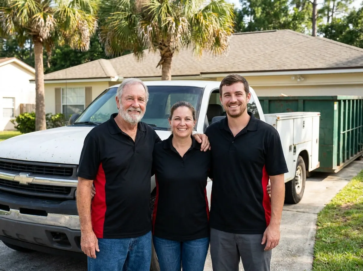 Twin Lakes Dumpster Rental dumpster team in Jacksonville, FL